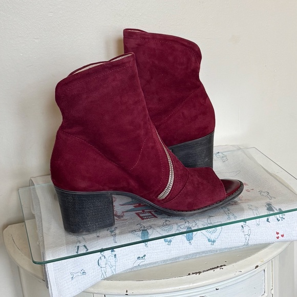 Ankle booties, ope toe with zipper - Picture 5 of 8